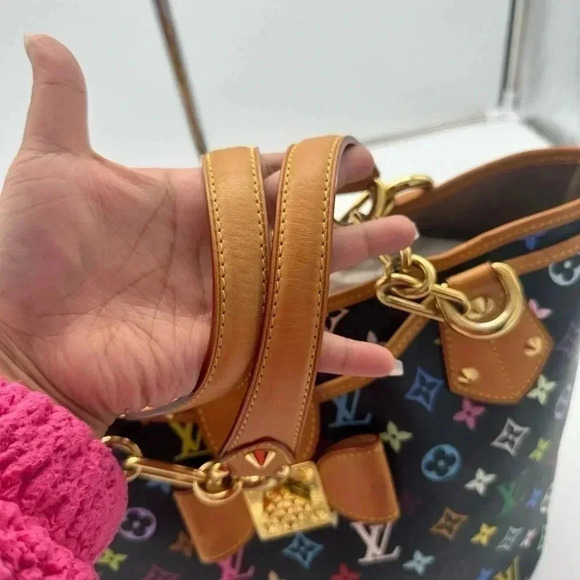 Louis Vuitton Black Monogram Multicolore Canvas Annie GM Bag w/ FREE ENTRUPY COA - Picture 5 of 17